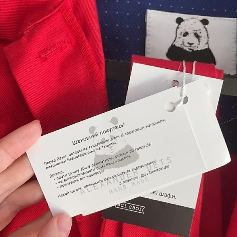 𝅺❤️ NWT Alexander Dets Handmade unique red cotton jacket - S
